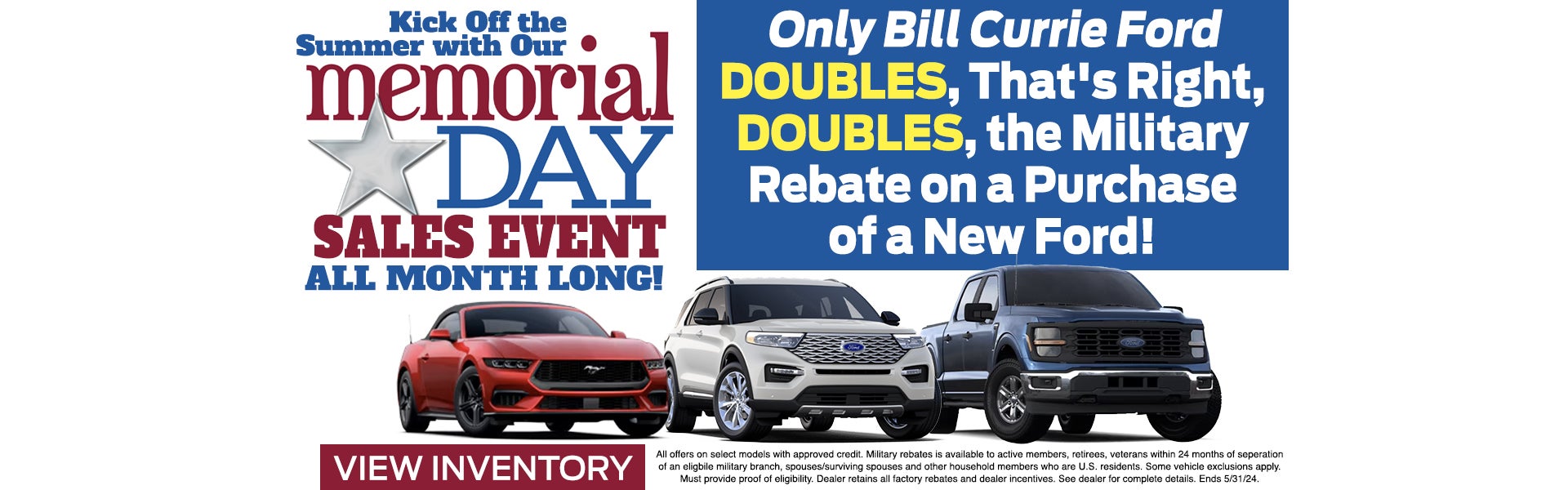 DOUBLES on the Military Rebate